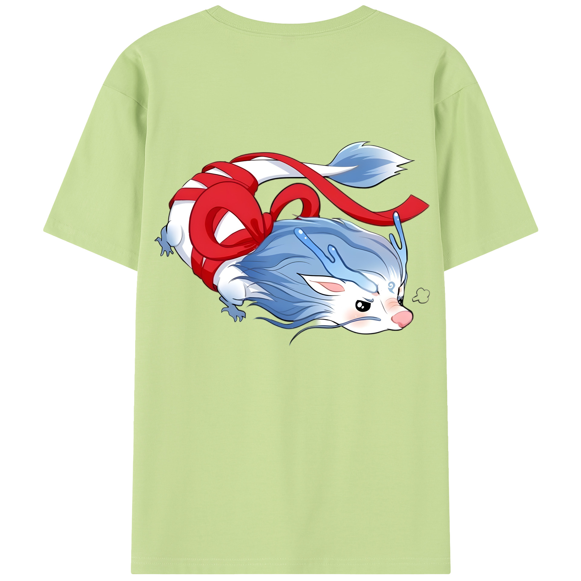（画像用） Ne Zha 2 ナタ 魔童の大暴れ 綿100％半袖Tシャツ（背面プリント）